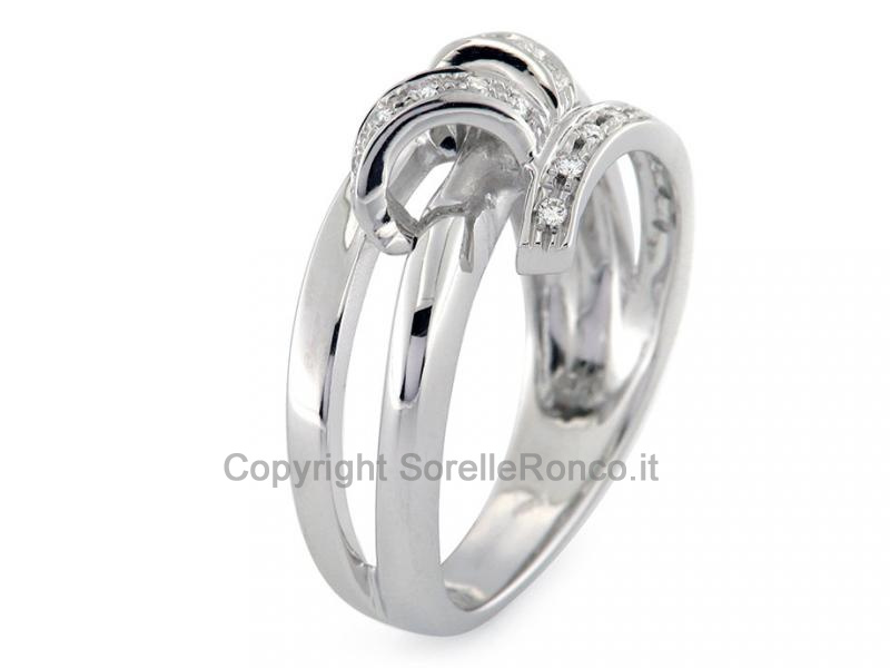 ANELLO DECORATO CON DIAMANTI 0.15 CT
