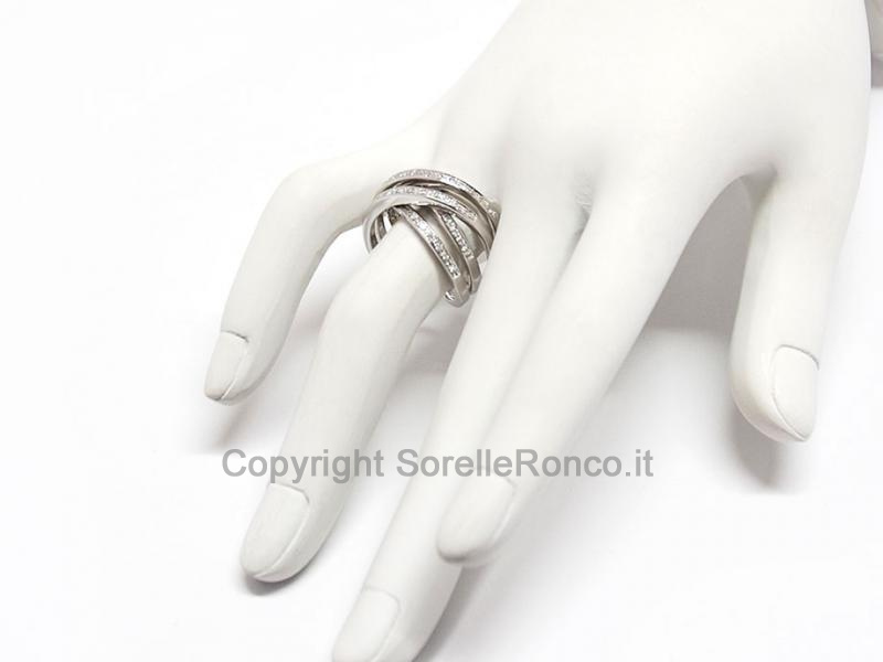 ANELLO INTRECCIATO CON DIAMANTI 0.22 CT