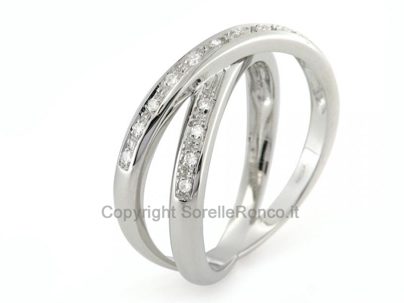 ANELLO INCROCIATO CON DIAMANTI 0.15 CT