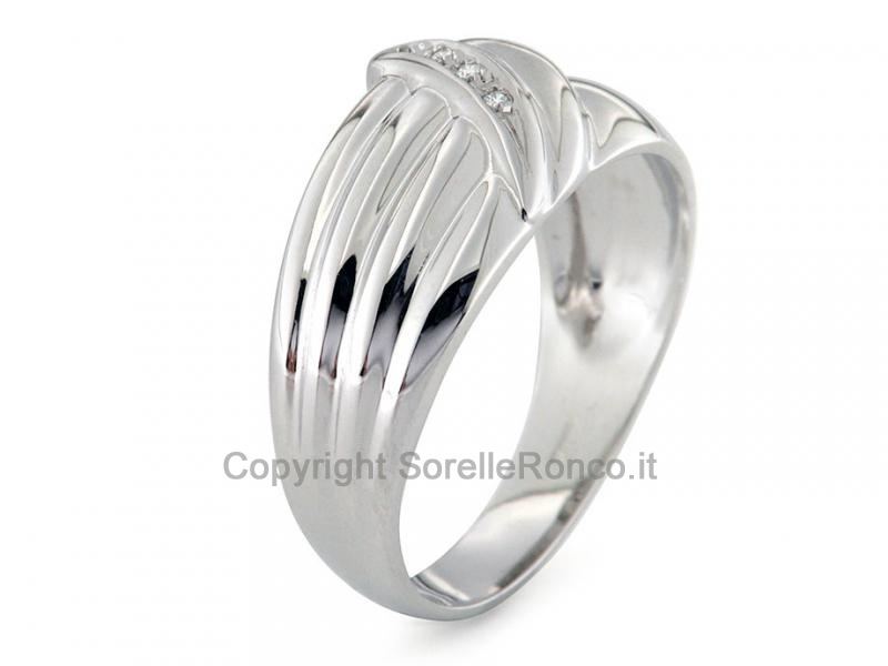 ANELLO FANTASIA ORO E DIAMANTI 0.04 CT