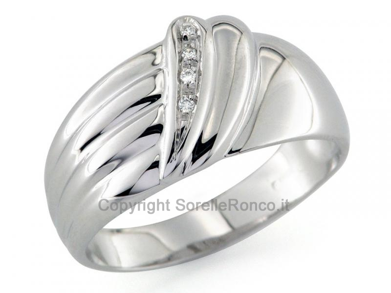 ANELLO FANTASIA ORO E DIAMANTI 0.04 CT