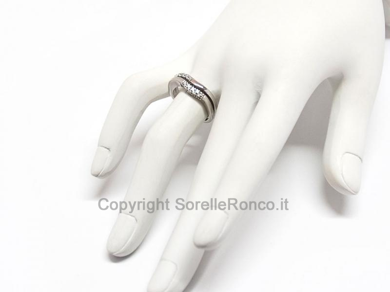 ANELLO IN ORO CON DIAMANTI  0.10 CT