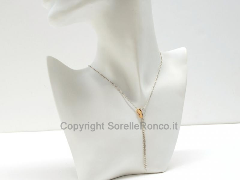 COLLANA PENDENTE FARFALLA ORO E DIAMANTE