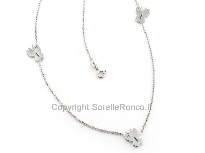 COLLANA CON INSERITI A FARFALLA IN ORO