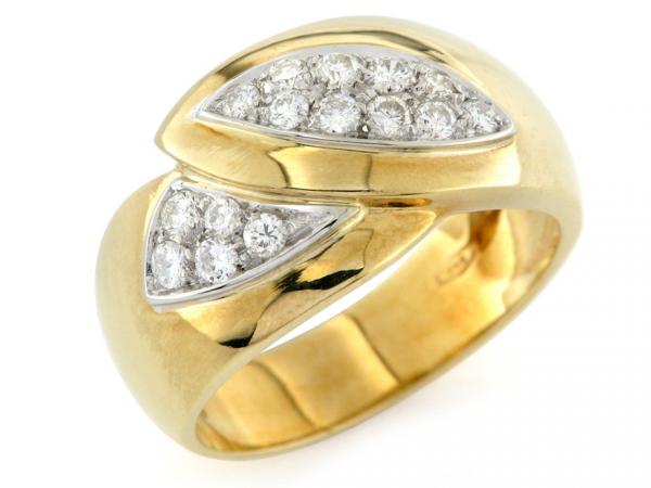 CF01174 - Anello Fascione Oro con Diamanti 0.46 ct