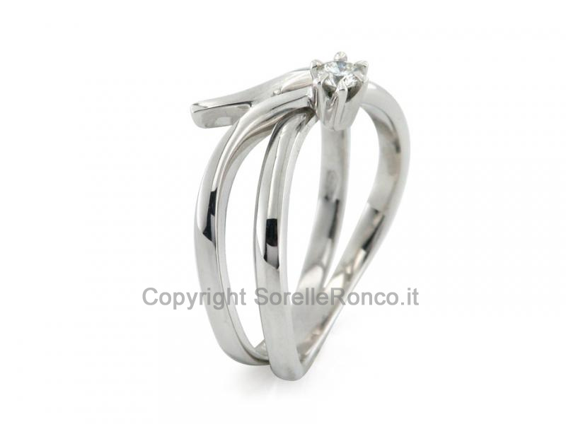 ANELLO CON DIAMANTE SOLITARIO CT. 0.07