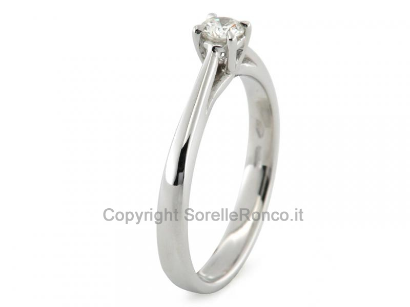 ANELLO SOLITARIO ORO E DIAMANTE CT. 0.18