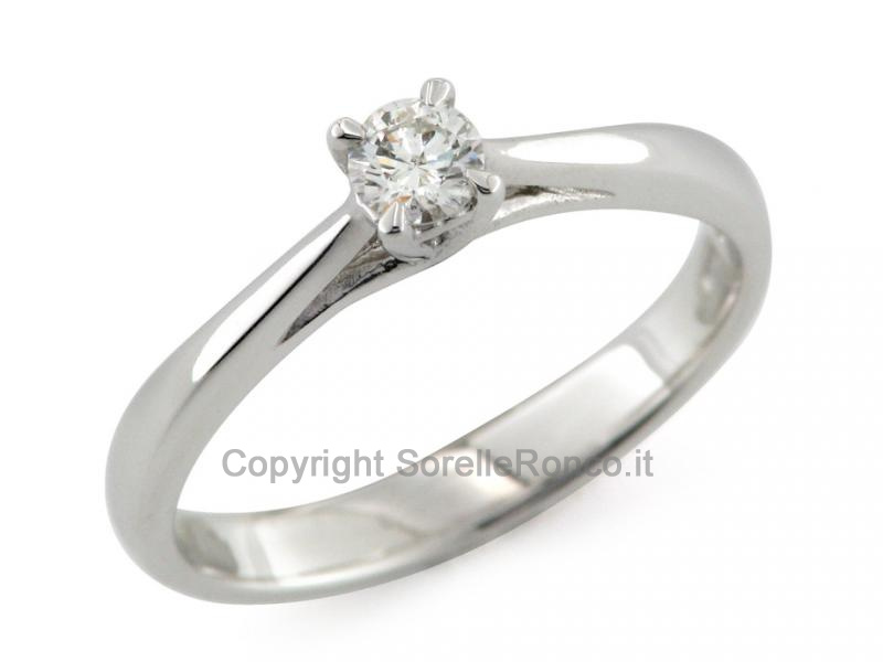 ANELLO SOLITARIO ORO E DIAMANTE CT. 0.18