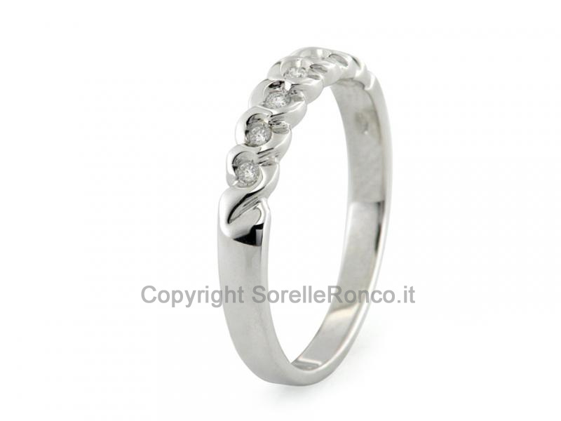 ANELLO RIVIERA ORO CON DIAMANTI 0.16 CT
