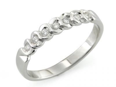 Anello Riviera Oro con Diamanti 0.16 ct