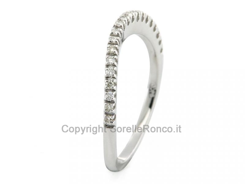 ANELLO ONDULATO RIVIERA DIAMANTI CT 0.16