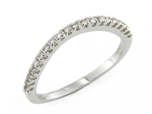 CF01183 - Anello Ondulato Riviera Diamanti ct 0.16