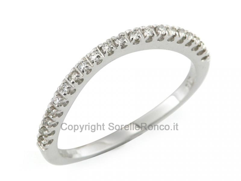 ANELLO ONDULATO RIVIERA DIAMANTI CT 0.16