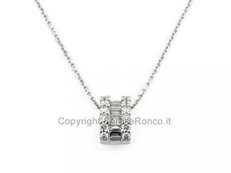 GIROCOLLO IN ORO BIANCO CON DIAMANTI