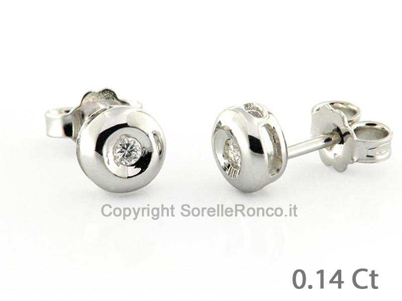 ORECCHINI CON DIAMANTE PUNTOLUCE 0.14 CT