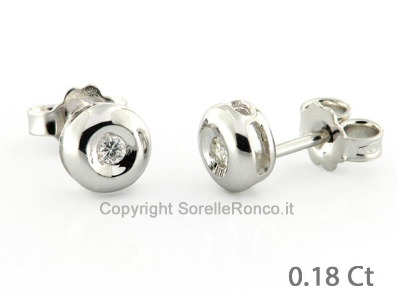 ORECCHINI PUNTOLUCE CON DIAMANTE 0.18 CT