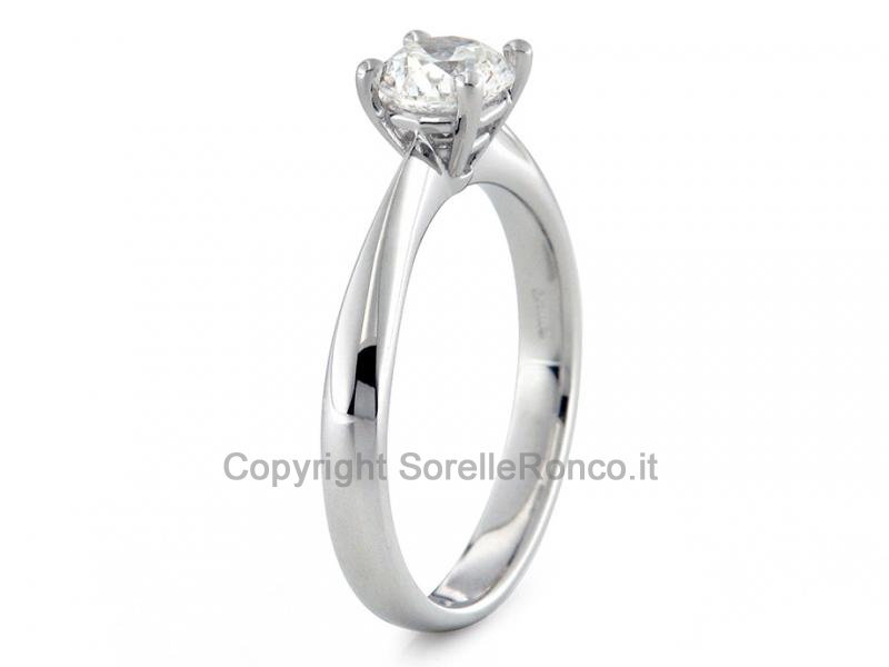 ANELLO SOLITARIO A CALICE CON DIAMANTE 0.80 CT