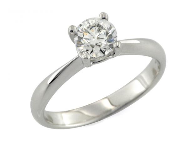 CF01255 - Anello Solitario a CALICE con Diamante 0.80 Ct