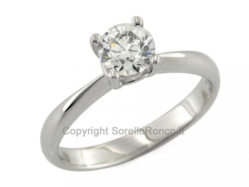 ANELLO SOLITARIO A CALICE CON DIAMANTE 0.80 CT