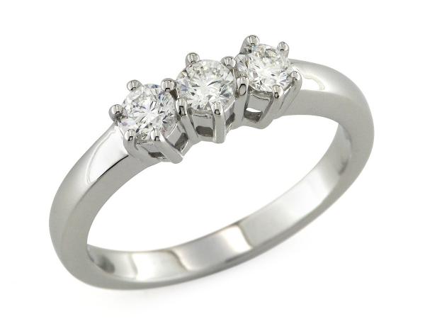CF01295 - Anello Trilogy con Diamanti da 0.54 Ct