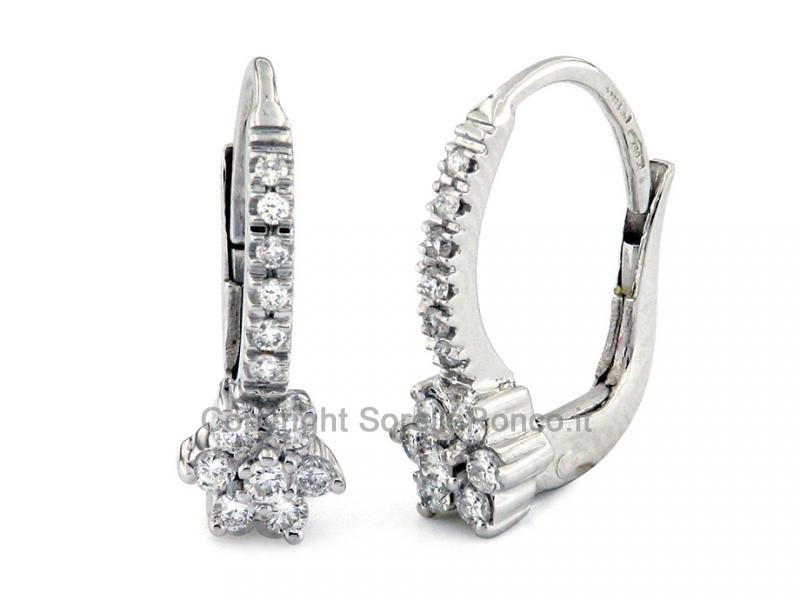 ORECCHINI ORO BIANCO E DIAMANTI 0.34 CT