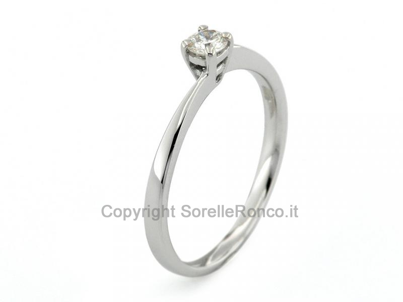ANELLO CON DIAMANTE SOLITARIO 0.15 CT