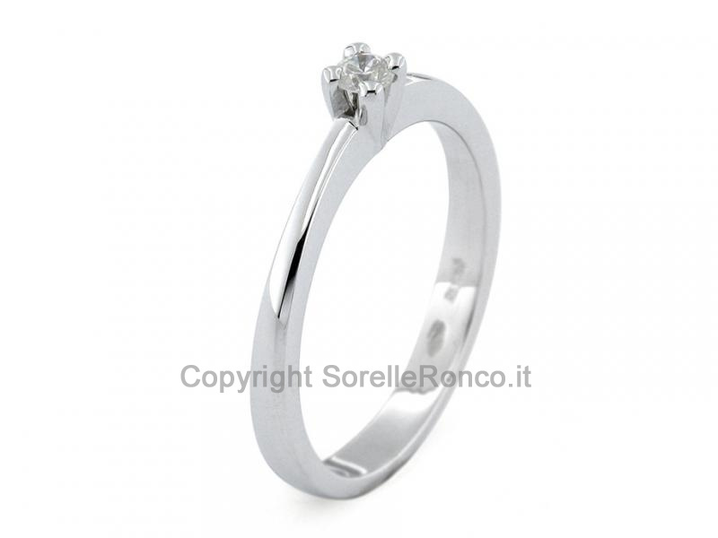 ANELLO CON DIAMANTE SOLITARIO 0.10 CT