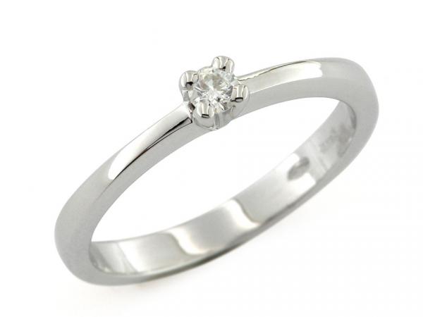 CF01307 - Anello con Diamante Solitario 0.10 Ct