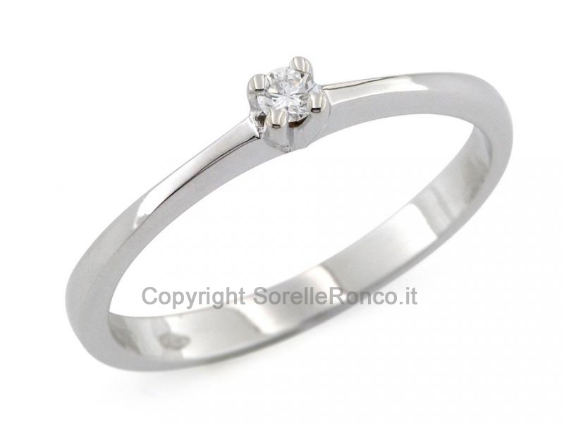 ANELLO CON DIAMANTE SOLITARIO 0.05 CT