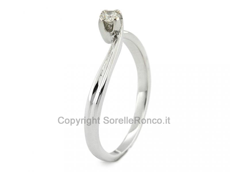 ANELLO CON DIAMANTE SOLITARIO 0.10 CT