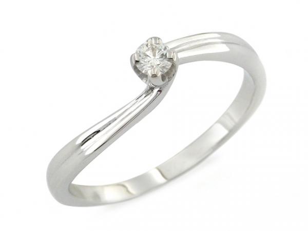 CF01309 - Anello con Diamante Solitario 0.10 Ct