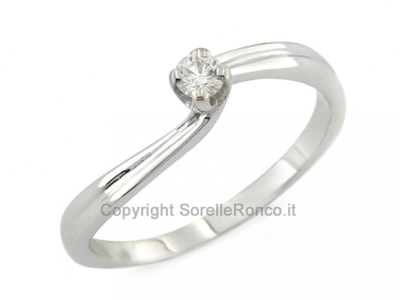 ANELLO CON DIAMANTE SOLITARIO 0.10 CT