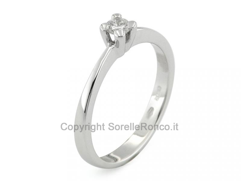 ANELLO CON DIAMANTE SOLITARIO 0.15 CT