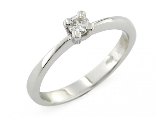 CF01310 - Anello con Diamante Solitario 0.15 Ct