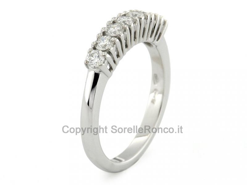ANELLO RIVIERA ORO E DIAMANTI DA 0.50 CT