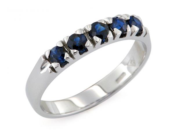 CF01318 - Anello Riviera Oro e Zaffiri da 0.20 Ct
