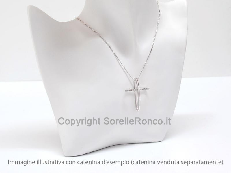 PENDENTE CROCE IN ORO E DIAMANTI