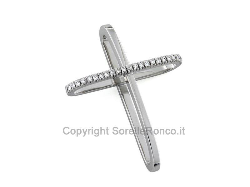 PENDENTE CROCE IN ORO E DIAMANTI