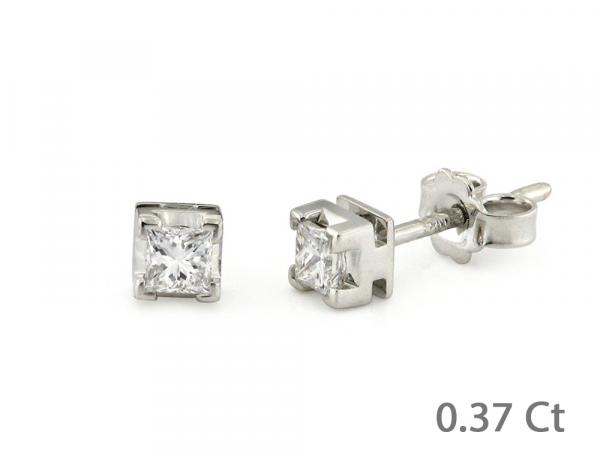 CF01327 - Orecchini Diamanti Princess 0.37 Ct