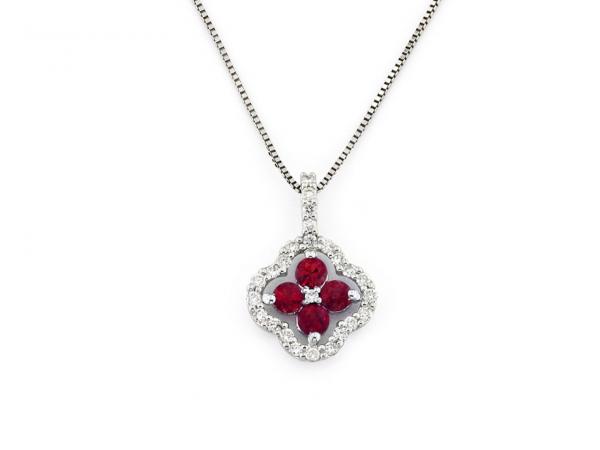 CF01339 - Girocollo con Rubini e Diamanti