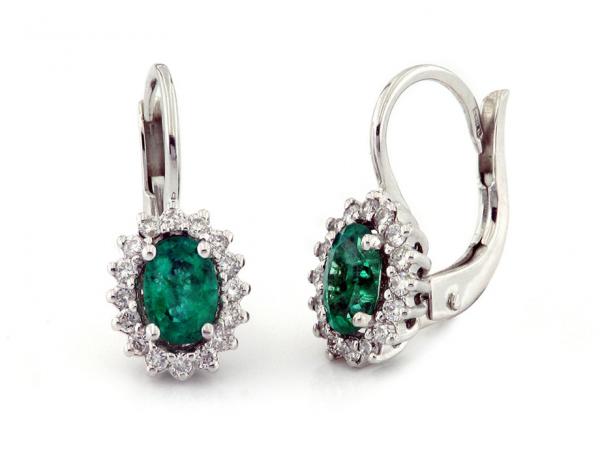 CF01345 - Orecchini con Smeraldi e Diamanti