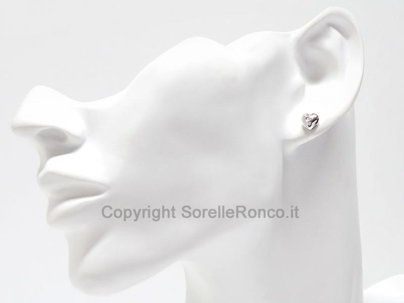 ORECCHINI CUORE CON DIAMANTI