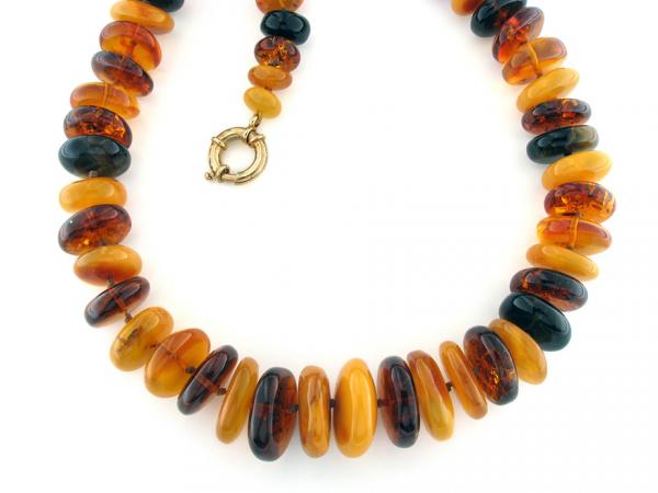 CF01363 - Collana con Ambra Bianca Naturale