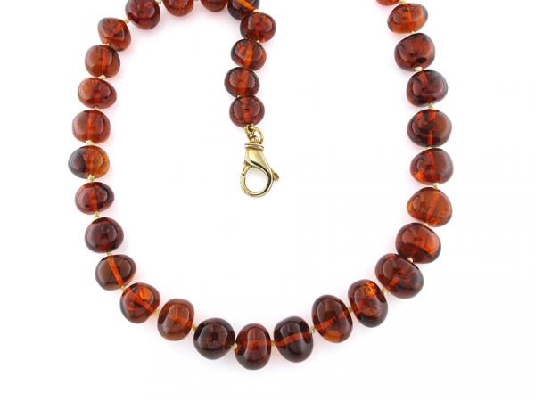 CF01369 - Collana con Ambra Baltica Bruna