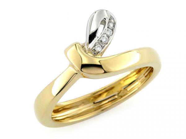 CF01398 - Anello a Fascia con Diamanti 0.04 Ct