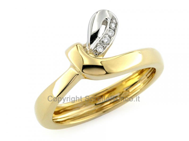 ANELLO A FASCIA CON DIAMANTI 0.04 CT