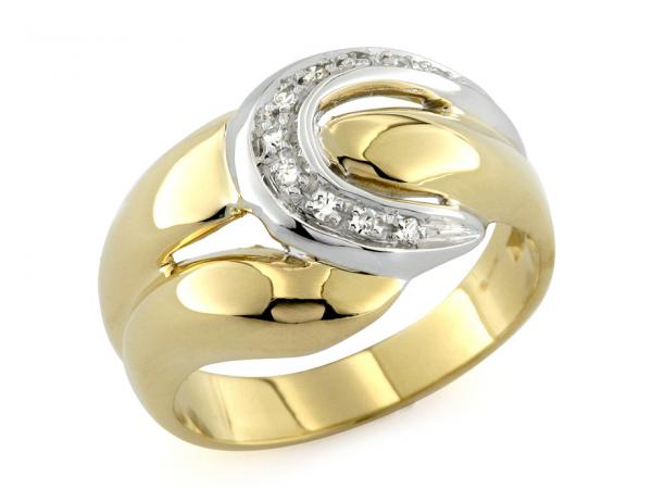 CF01400 - Anello ad Intreccio con Diamanti 0.10 Ct