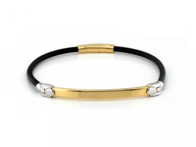 Bracciale Caucciù e Oro