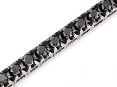 Bracciale Tennis Diamanti Neri 3.60 Ct.