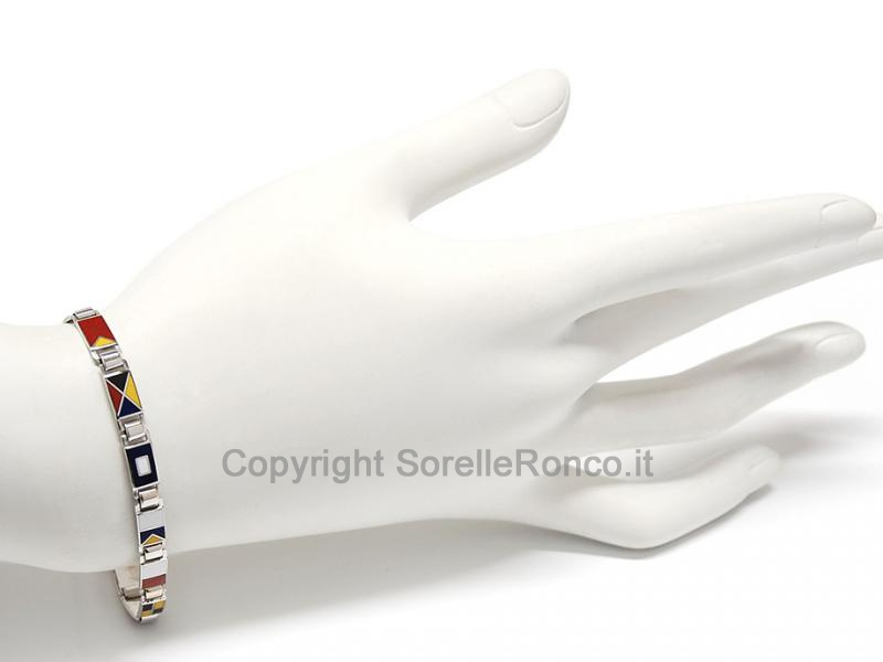 BRACCIALE BANDIERE NAUTICHE IN ORO